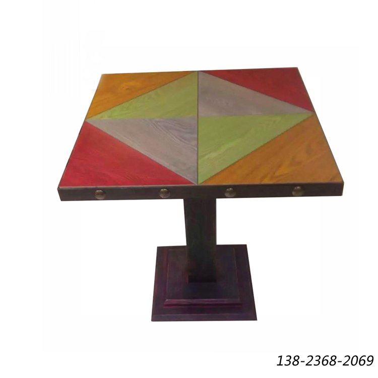 鐵藝餐桌，工業風咖啡廳實木桌子，餐桌家具